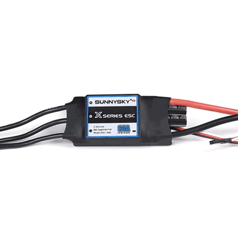 SUNNYSKY 80A 2-6S Бесщеточный регулятор скорости с разъемом 5 В/6 В/7,4 В/5 А BEC 4,0 мм XT60 для радиоуправляемого самолета