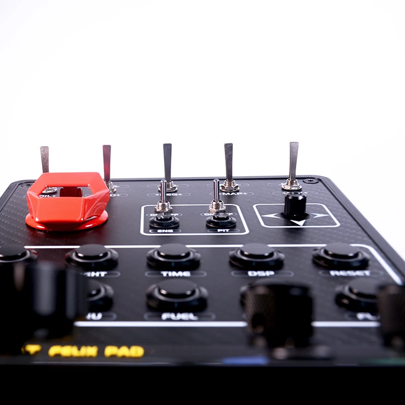 SIMDT Boîte de Commande Simulateur RC 14 Boutons Lumineux Fibre Carbone