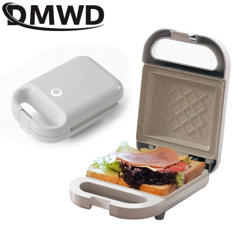DMWD Multifunctional Sandwich Machine Electric Frying Pan Breakfast Light Food Waffle Maker DIY Muffin Maker Oven Grill Toaster