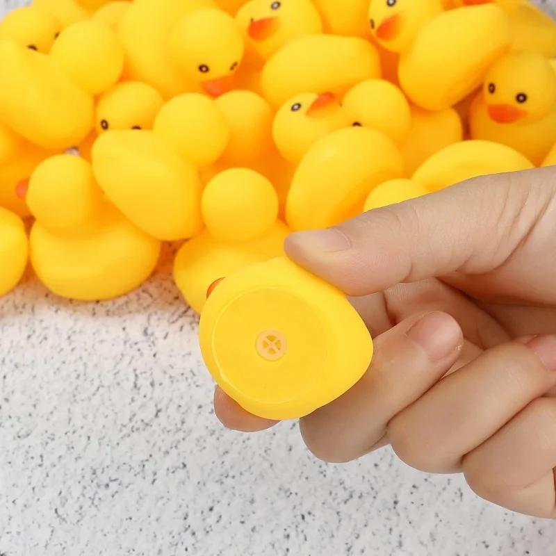50 PCS Rubber Duck Bath Toys Multicolor Bath Ducks Bulk Float Duck Baby Bath Toy for Shower Birthday Party Favors Gift 4
