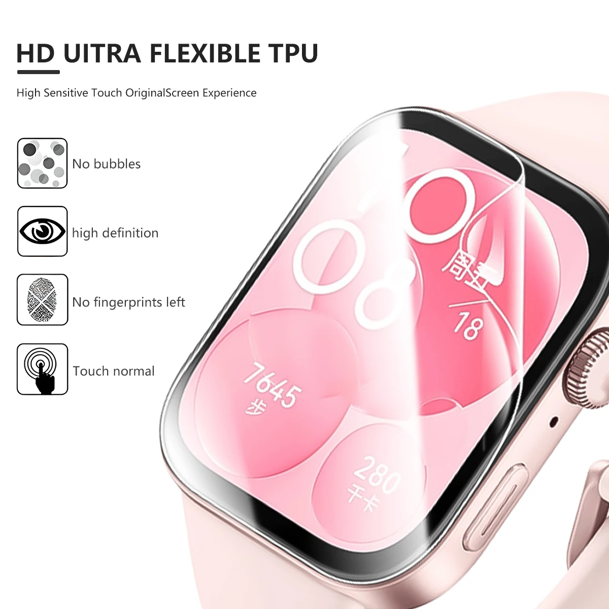 Pack of Screen Protectors – Clear Anti-Scratch TPU Hydrogel Film for Huawei Watch Fit Series Accessories