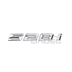3D ABS Trunk Letters Logo Badge Emblem Decal Sticker (Silver 528i)