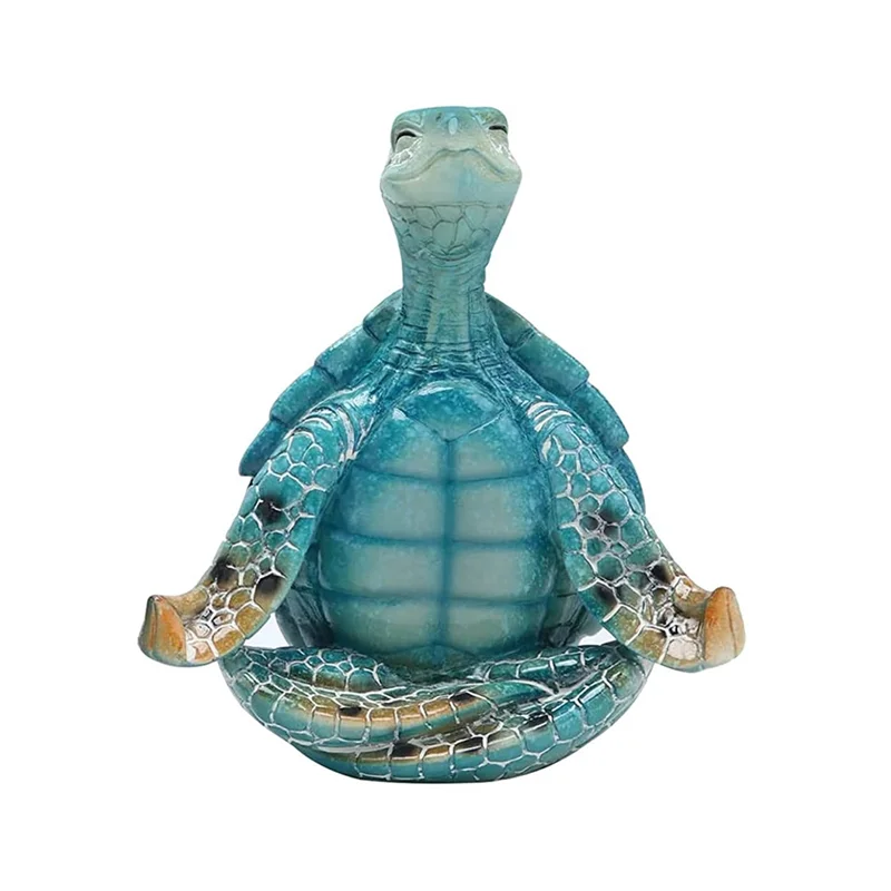 Turtle- Meditation Yoga Turtle Decor-Zen Yoga Turtle Figurine Per La Decorazione Spirituale Della Stanza Del Giardino (B)