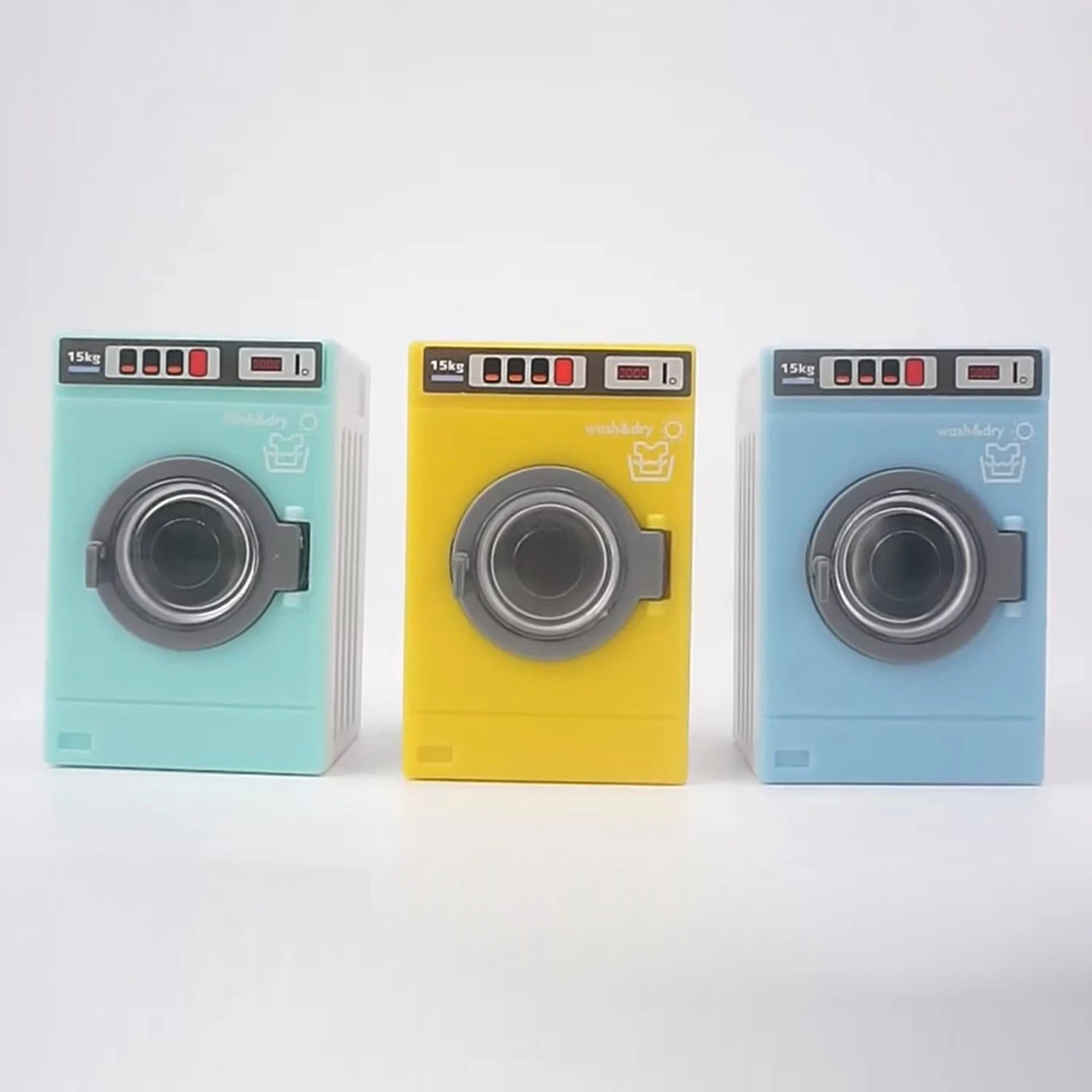 Dolls House Washing Machine 1/12 Play House Toy Small Washing Machine Toy Pretend Play Toy for Holiday Present Preschool Kids 6