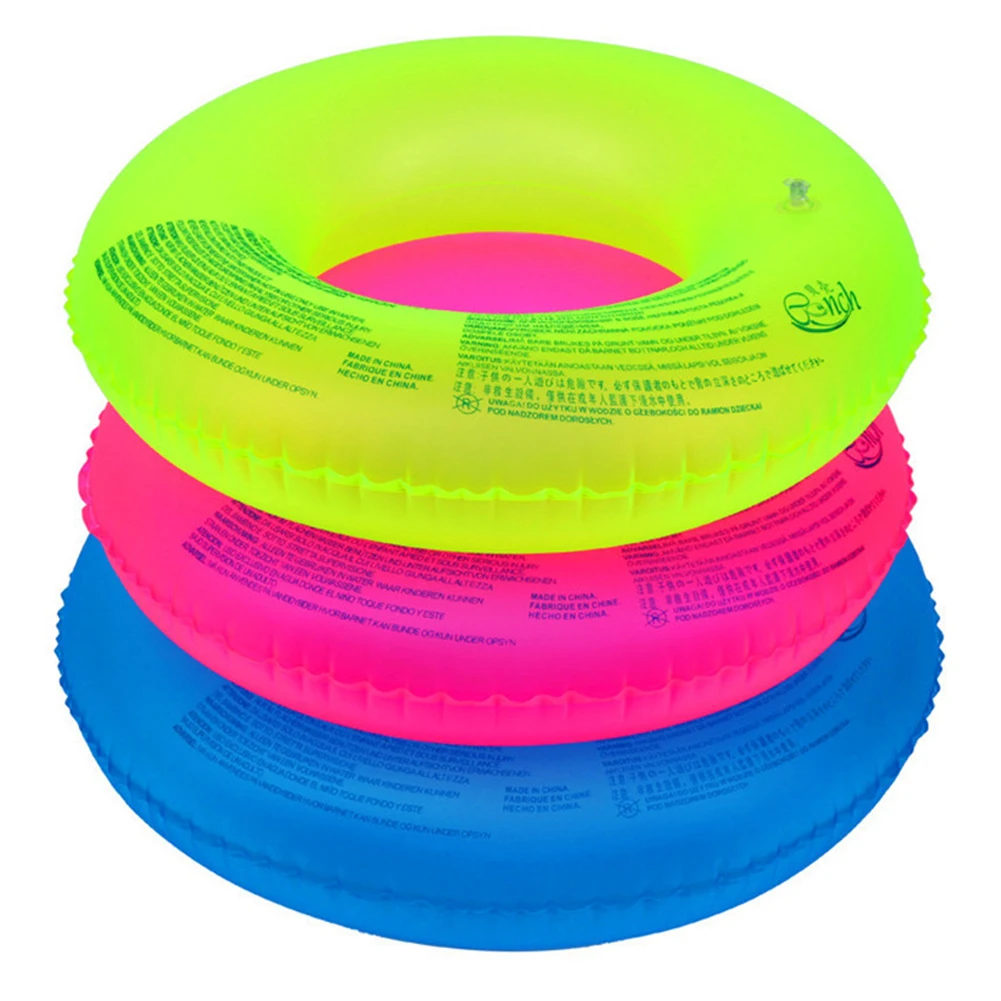 Swim Tube Inflatable Fluorescent Life Ring for Swimming Beach Water Sports Buoy Summer Inflatable Floating Row