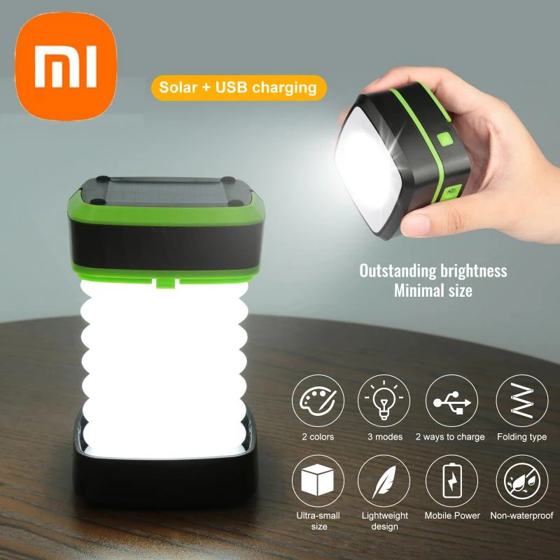 Xiaomi Portable Solar Camping Lights Rechargeable LED Light Camping