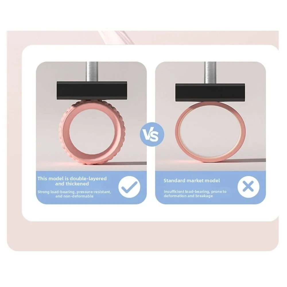 핫 실리콘 요가 휠 이중층 두꺼운 초보자 훈련 도구 필라테스 링 내마모성 마사지 롤러 홈