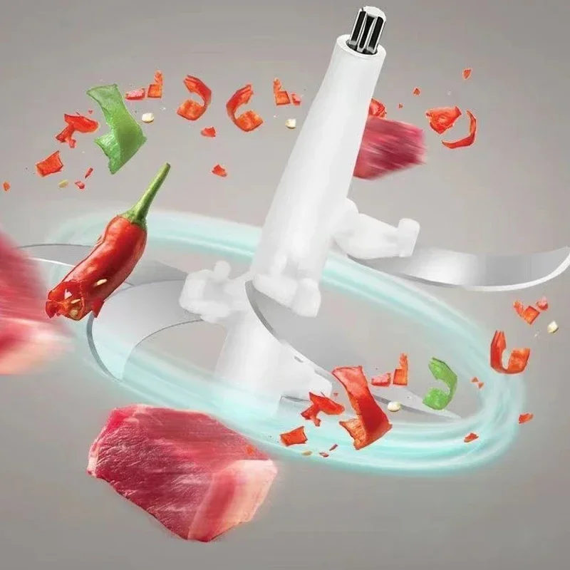 3-Speed Electric Meat Grinder, Stainless Steel Food Chopper for Household Kitchen Vegetable Nut Blender with Durable Blades