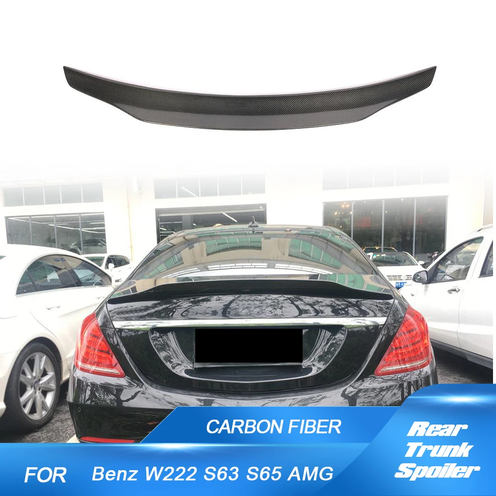 탄소 섬유 트렁크 립 리어 스포일러, 메르세데스 벤츠 S 클래스 W222 S400 S450 S500 S550 S560 S600 S63 S65 AMG 세단 2014-2020