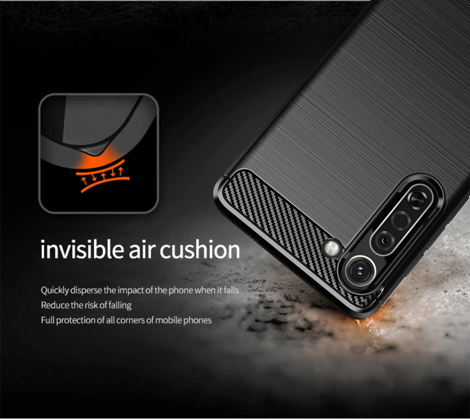 Premium Rugged Soft Carbon Fiber Phone Case Cover