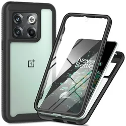 Enhanced Shockproof Case with Front PET Crystal Back Panel and 360-Degree Protection for Oneplus Nord N20 SE (Black)