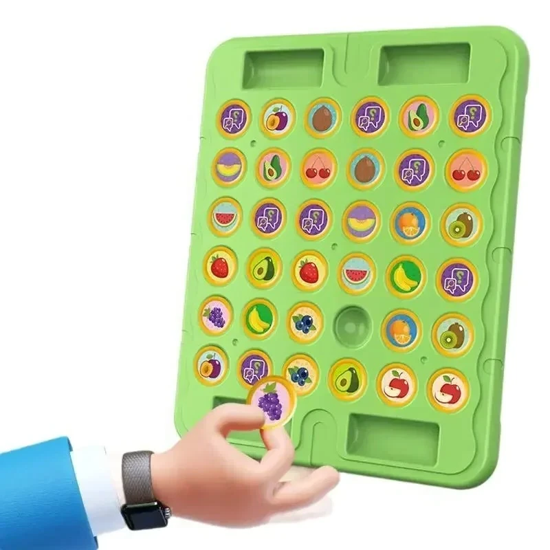 Kids Battle Chess Educational Toy Observation Concentration Training Fun Animal Flip Chess Parent-child Interactive Game Toys