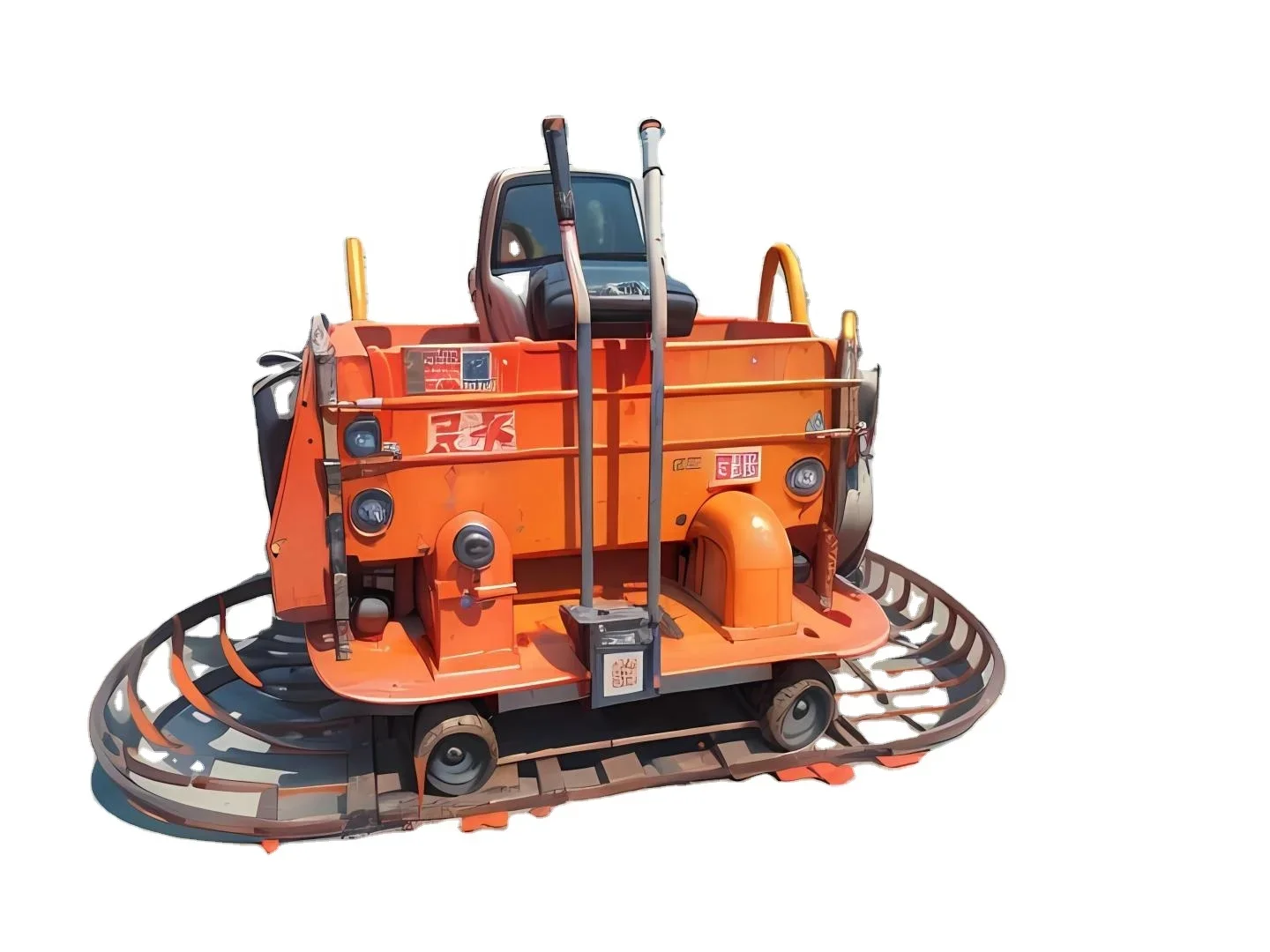 48 in Concrete Vibrating Ride On Power Trowel 1200MM Float Pan Concrete Helicopter Power Trowel Road Leveling Machine
