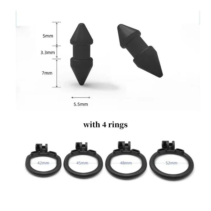 New Male Chastity Restraint with Double Headed Soft Spikes Breathable CB Lock Lightweight Cock Cage BDSM Adult Play 18+