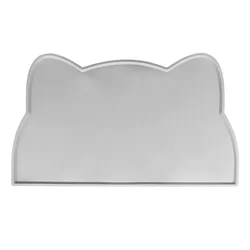 Silicone Waterproof Pet Food Mat - Easy to Clean, Spill - Proof, BPA - Free, Large Size (Gray)