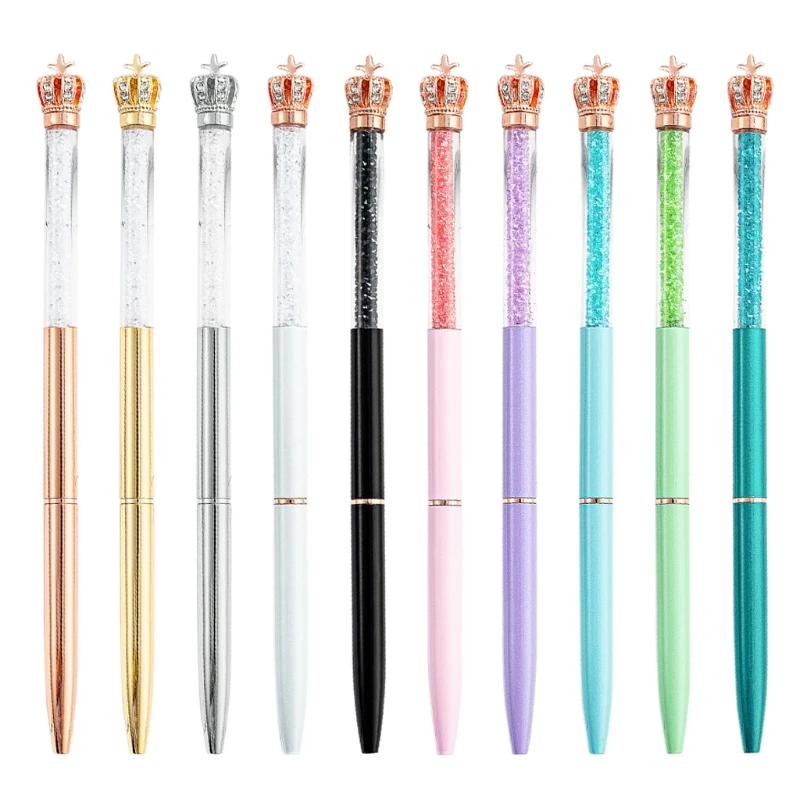 

Retractable Crown Ball Point Pen School Office for Kids Students Teens Present