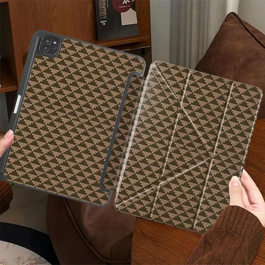 Vintage Brown Tile Art Tablet Case