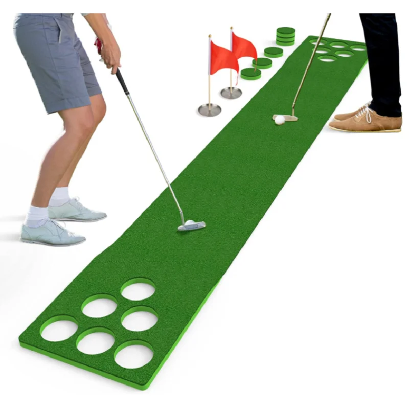 golf-putting-green-mat-para-interior-set-pong-game-2-hole-cup-2-red-flag-treinamento-e-pratica-de-golfe