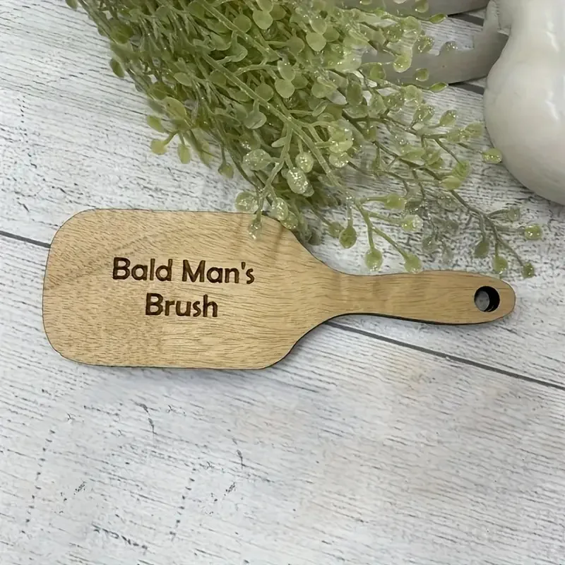 Bald Man Joke Grooming Tool - Humorous Head Polish Brush & Buffer Gift