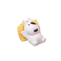 Bull Terrier Universal Car Accessories Interior Adorable Dashboard Figurine with Relaxed Pose Ornament for Tesla BMW Hyundai KIA 6