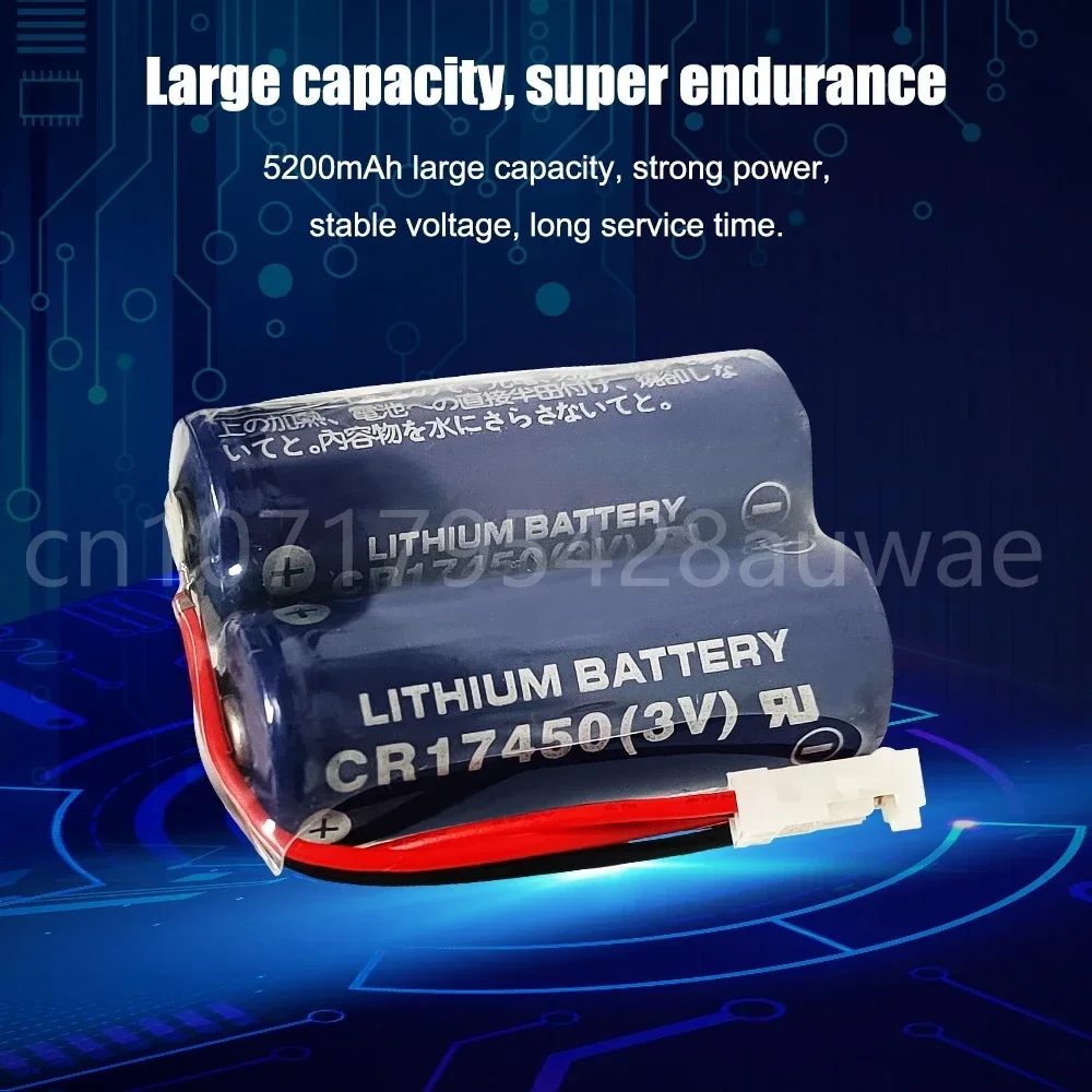 10PCS CR17450 3V 2600mah Original Battery Pack CR17450SE Lithium Battery PLC Industrial Control Li-ion with Plug