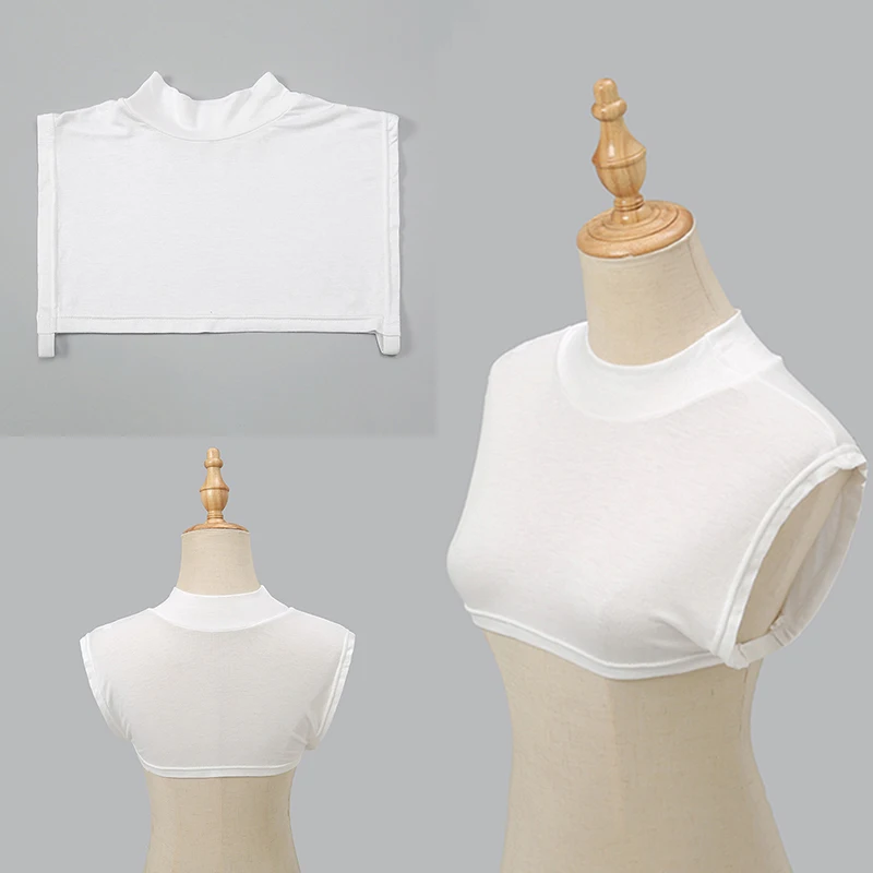 Elasticity Modal False Collars Turtleneck High Inner Neck Cover For Women Solid Square Detachable Neck Collar New Design fake collar detachable collar shawl