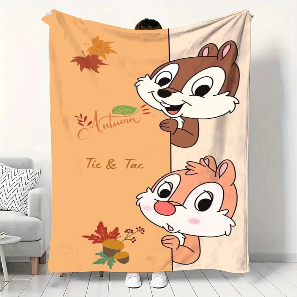 MINISO Chip 'n' Dale HD Print Blanket.Children Quilt Thicken Plush Nap Blanket Nap,Travel,Work,Living Room,Bedroom,Picnics,Gift