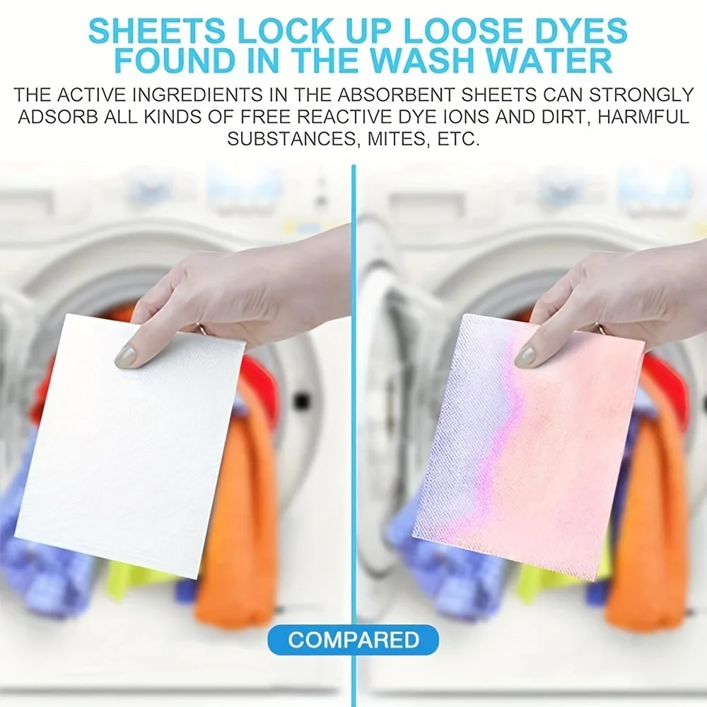 250Pcs Laundry Color Absorbing Paper Anti-dyeing Laundry Tablets for Washing Machine Clean Clothes Color Catcher Sheets 4