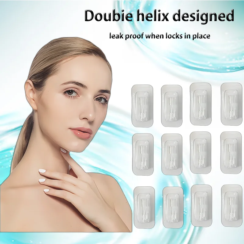 100pcs/lot Leak Proof Double Helix Medical Sterile Luer Lock Adapter Transparent Plastic Syringe Connector