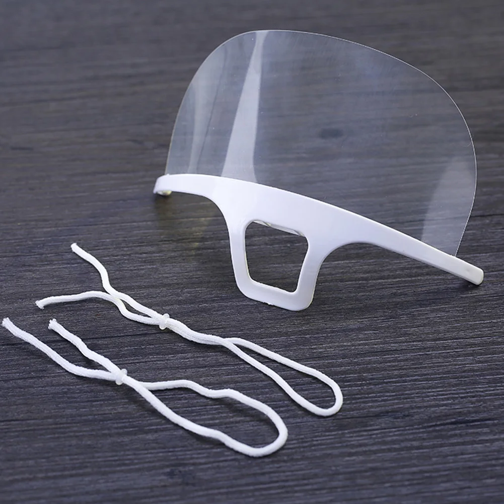 

10pcs Anti Fog Catering Wear Resistant Adjustable Ear Hook Drool Proof Food Hygiene Cooking Mask Health Care Transparent Plastic