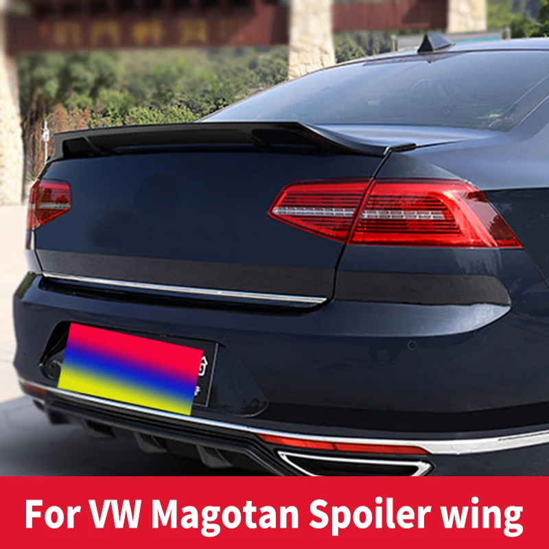 

For Volkswagen Magotan Passat B7 B8 2017-2023 R style Spoiler High Quality ABS Plastic Primer Color Rear Trunk Lip Spoiler