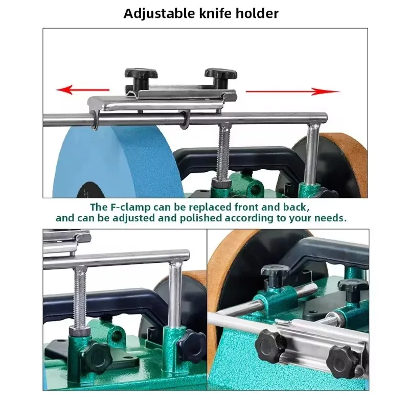 220V Low Speed Electric Knife Sharpener Water Cooled Knife Sharpener Rotary Polisher Bench Top Knife Sharpener 6