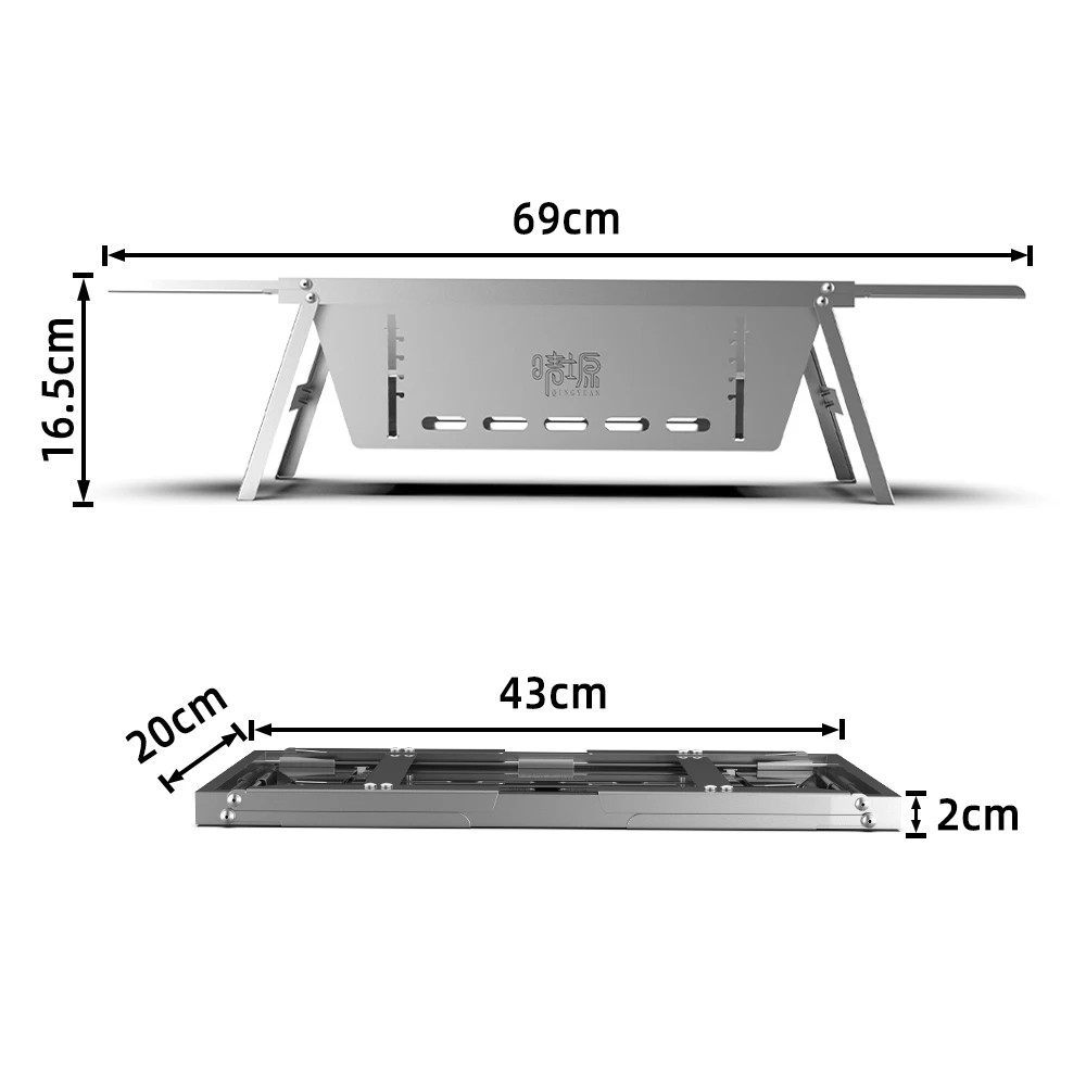 Portable Folding BBQ Grill Stoves Outdoor Camping Picnic Stainless Steel Detachable Home Charcoal Firewood BBQ Stove Utensils camping stove charcoal grill