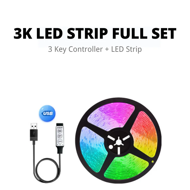 5V USB RGB LED Stripe Streifen Controller USB 3.7-5v Colorful