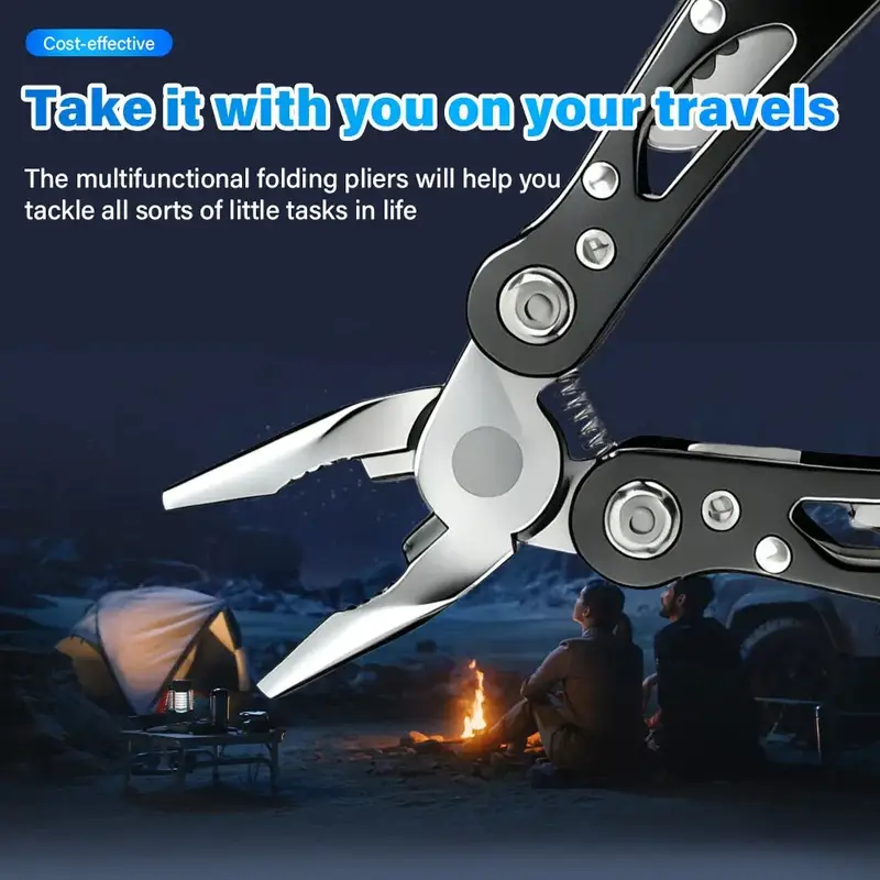 New Folding Multi-tool Pocket Knife Pliers Mini Portable Fold Outdoor Hunting Survival Rescue Tactical Multipurpose Repair Tool - Image 2
