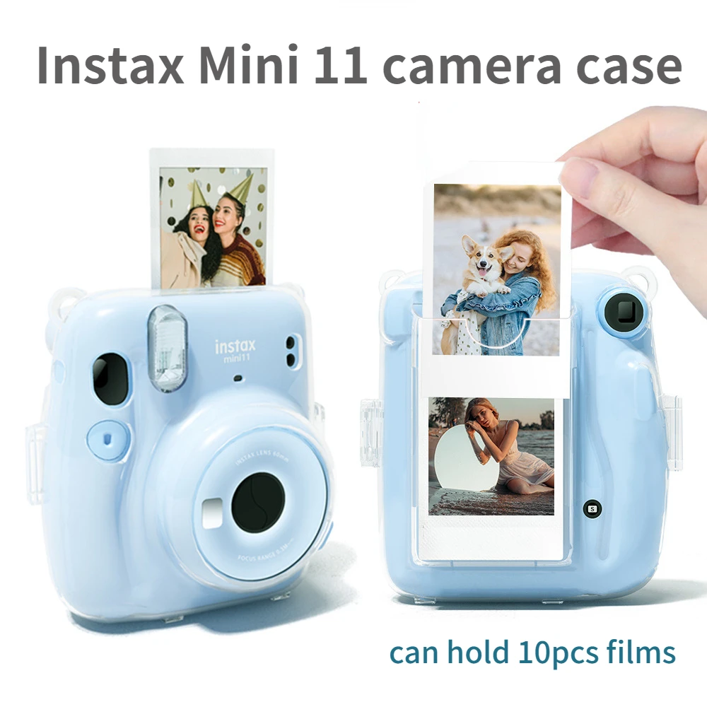Herinnering ijzer speling Transparant doorzichtig hoesje voor fujifilm instax mini 11 instant film  camera met foto insert slot plastic kristal beschermhoes| | - AliExpress