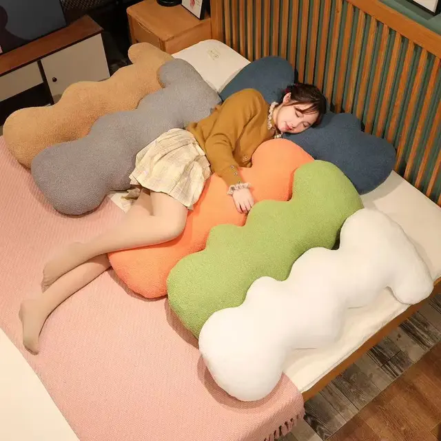 Comfortable soft big wave long strip l pillow sleeping dormitory skin friendly couple cushion light luxury