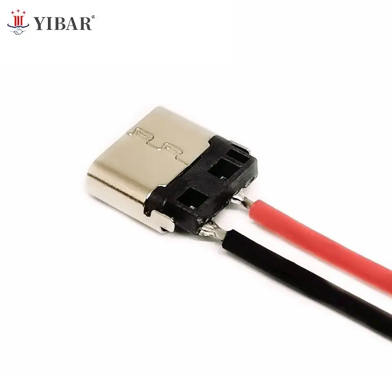 5/10pcs USB 유형 C 2P 용접 와이어 여성 커넥터 케이블 휴대 전화 충전