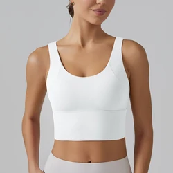 Women's Summer Shockproof Sports Bra - Stylish Back Design - S (White)