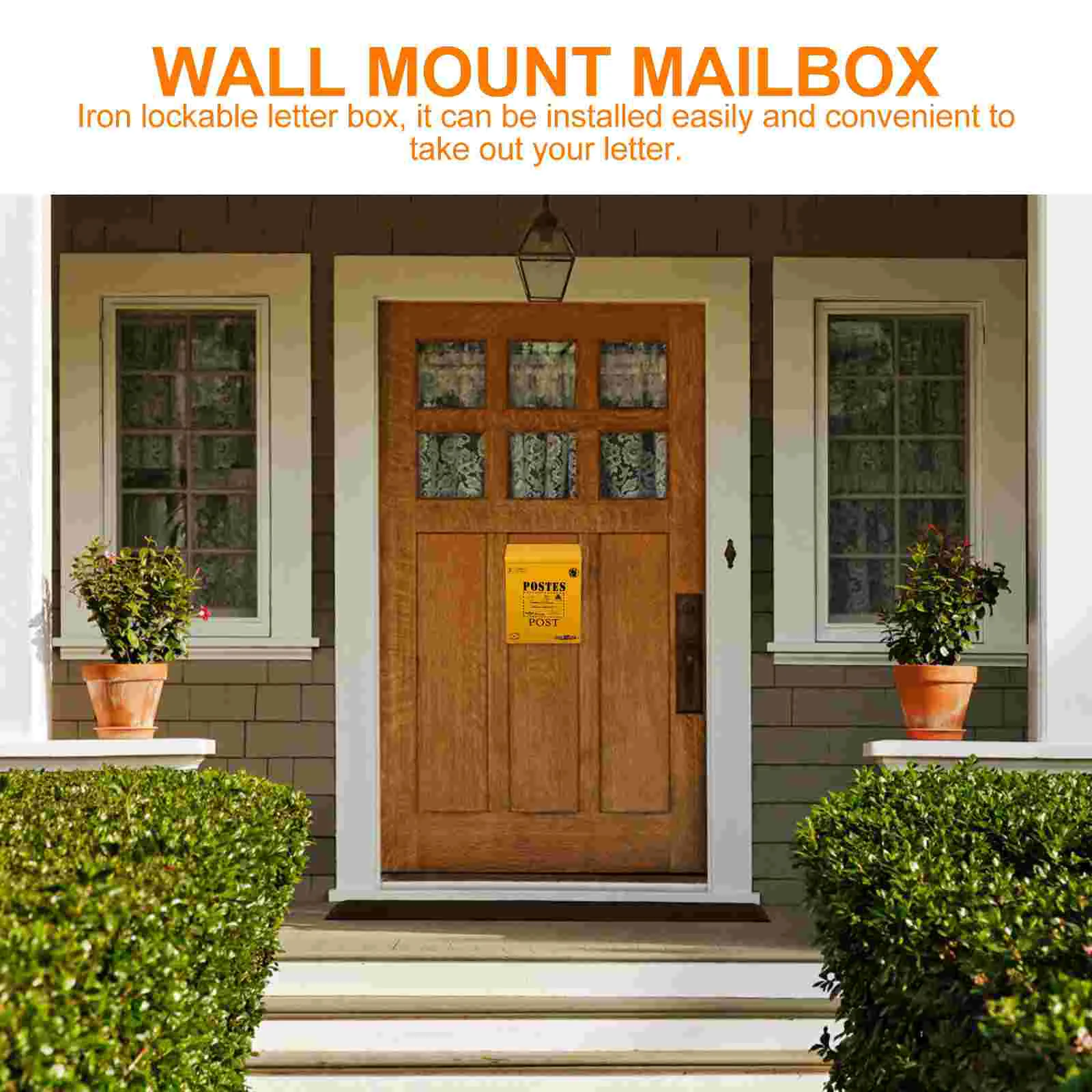 1 Pc Vintage Lockable Wall-mounted Mailbox wall mounted mailbox,locking mailbox