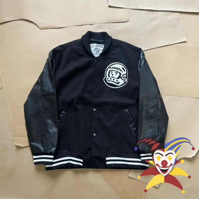 

Boys Club Woolen Baseball Coat Jacket For Women Men Flocking Towel Embroidery Clothing
