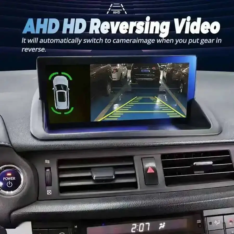 Android 14Car Radio incorporado 360 DSP pantalla AHD para Lexus CT CT200 CT200h 2012-2020 Navi 10,25 pulgadas Bluetooth Wifi 256GB Carplay 2