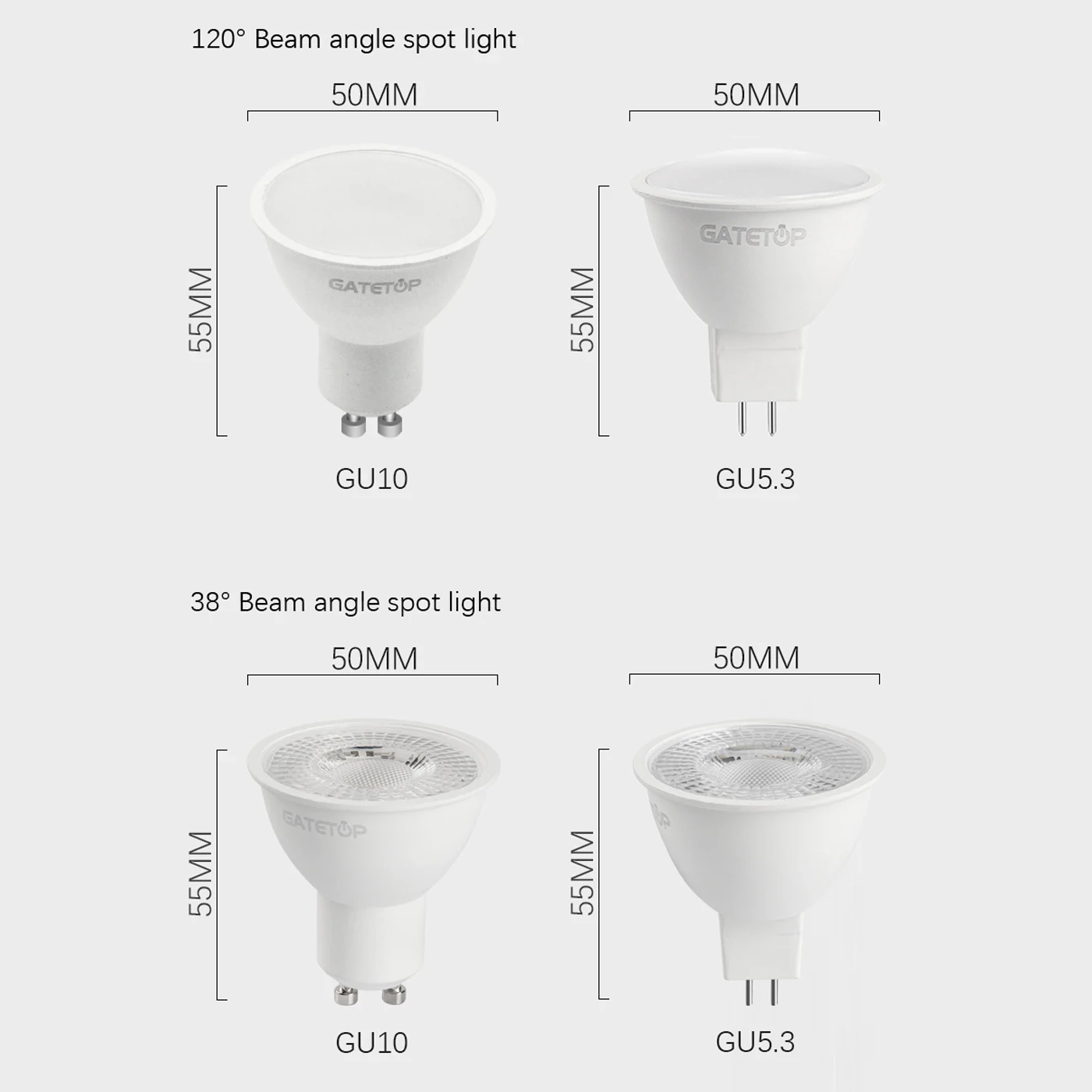 10PCS Spot Foco Gu10 GU5.3 faretto AC220V 3000K/4000K/6000K lampada a LED per la decorazione domestica sostituire la lampada alogena
