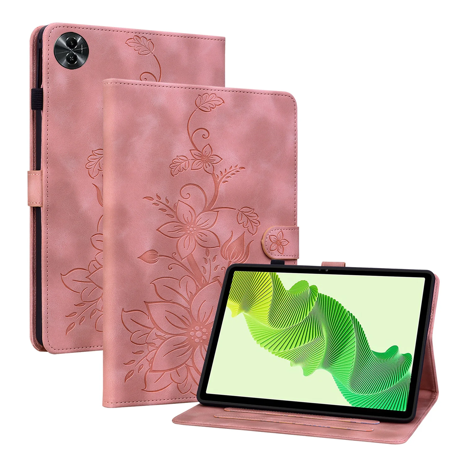 Luxurious Leather Tablet Cover with Stylish Print Design