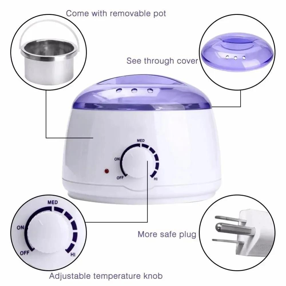 500ML Convenient Depilatory Wax Machine Wax Therapy Machine Beeswax Bepilatory Heater Melting Small Pot Hot