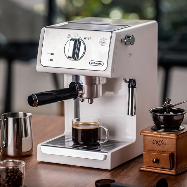 Delonghi-cafetera italiana todo en uno, máquina de Espresso semiautomática,  vapor de alta presión, 15 Bar