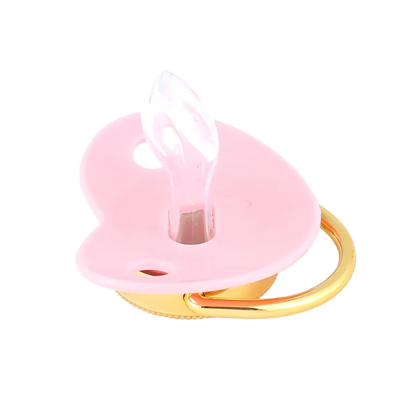 Luxury Baby Pacifier Clip Prince Princess Crown Infant Nipple BPA Free Silicone Newborn Pacifiers Clip Chain with Cover Chupetes