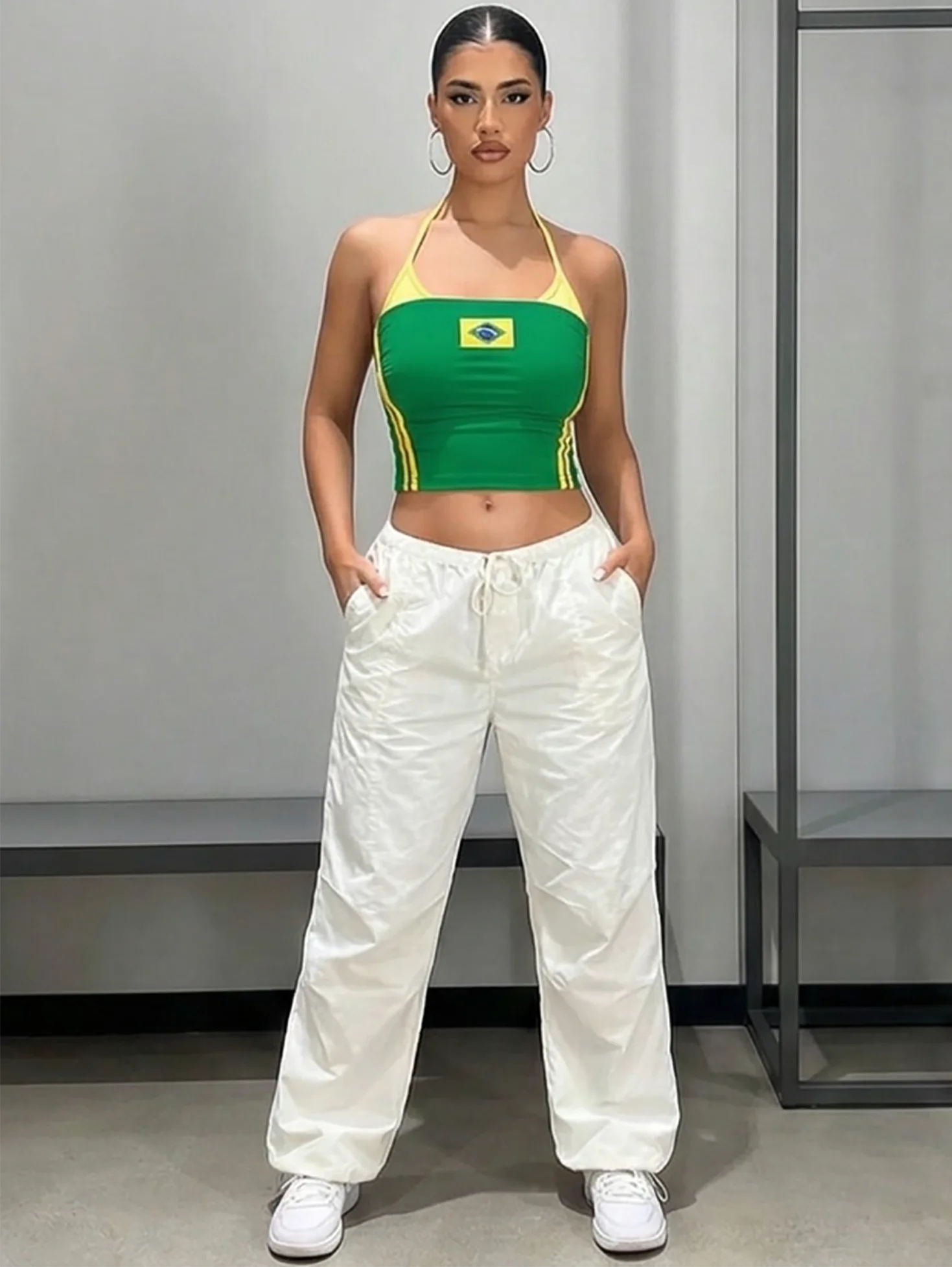 Women’s short vest, spaghetti strap vest. 5