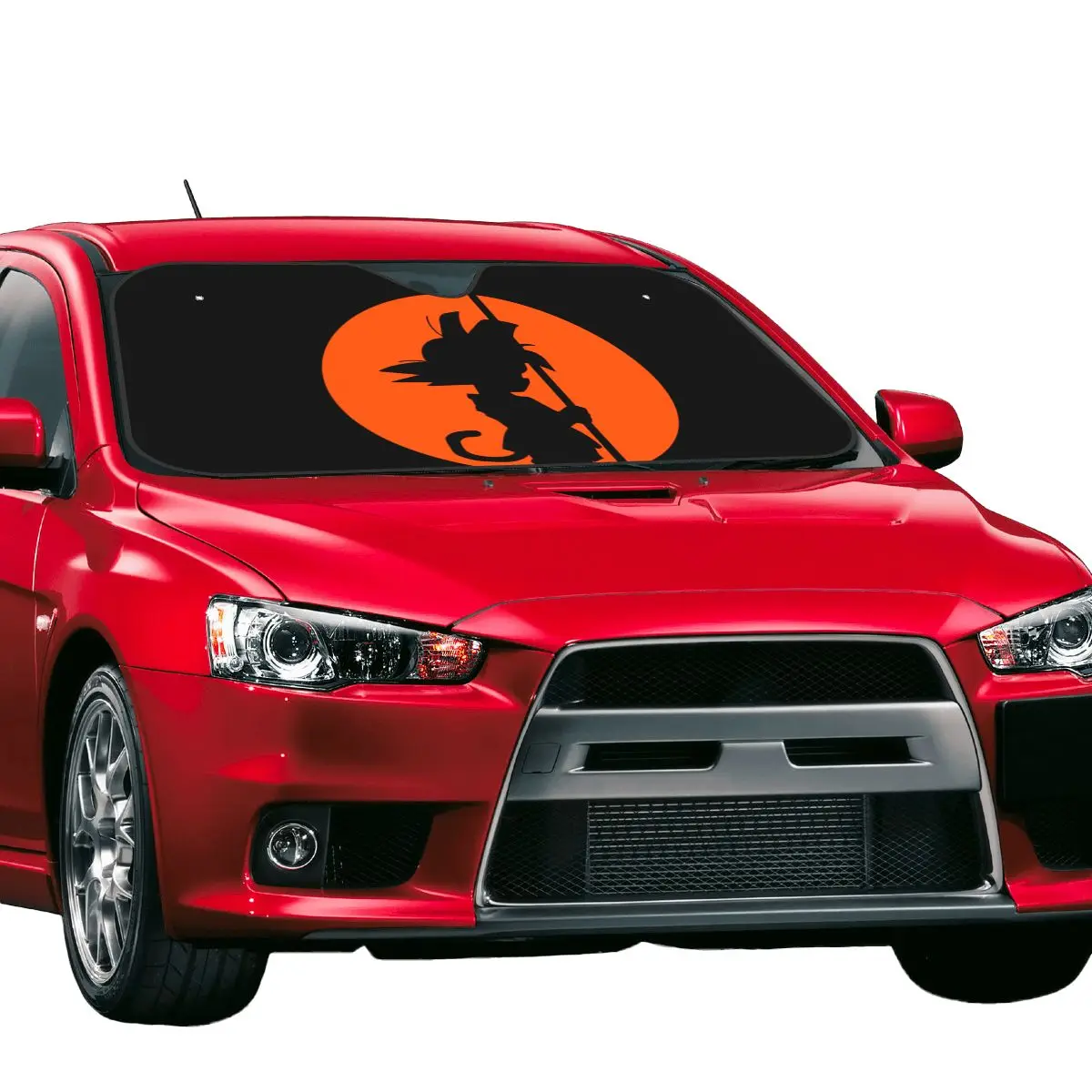 Cartoon Anime Gokus Car Windshield Sunshade Foldable Sun Blocker Car Window Shades
