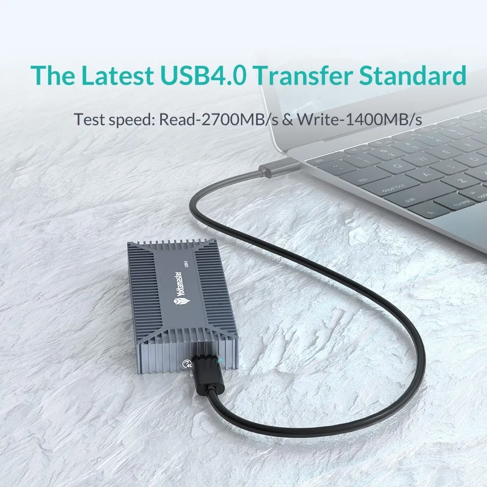 Yottamaster  USB C 4.0 Ʈ 3/4 HD  ̽, M2 ϵ ̺ , 40Gbps USB4 M.2 NVMe SSD Ŭ